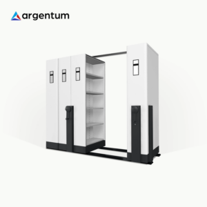 ARGENTUM LEMARI BESI ARSIP KANTOR MOBILE FILE SISTEM MEKANIK MF AUM 101 (20 CPTS) | RAJA RAK INDONESIA