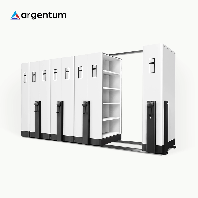 ARGENTUM LEMARI BESI ARSIP KANTOR MOBILE FILE SISTEM MEKANIK MF AUM 103 (40 CPTS) | RAJA RAK INDONESIA